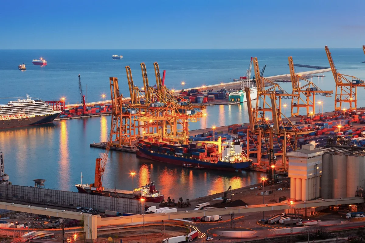 Port at night